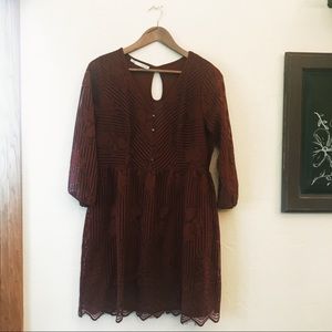 Burgundy dress